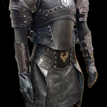 full suit of leather warrior armour